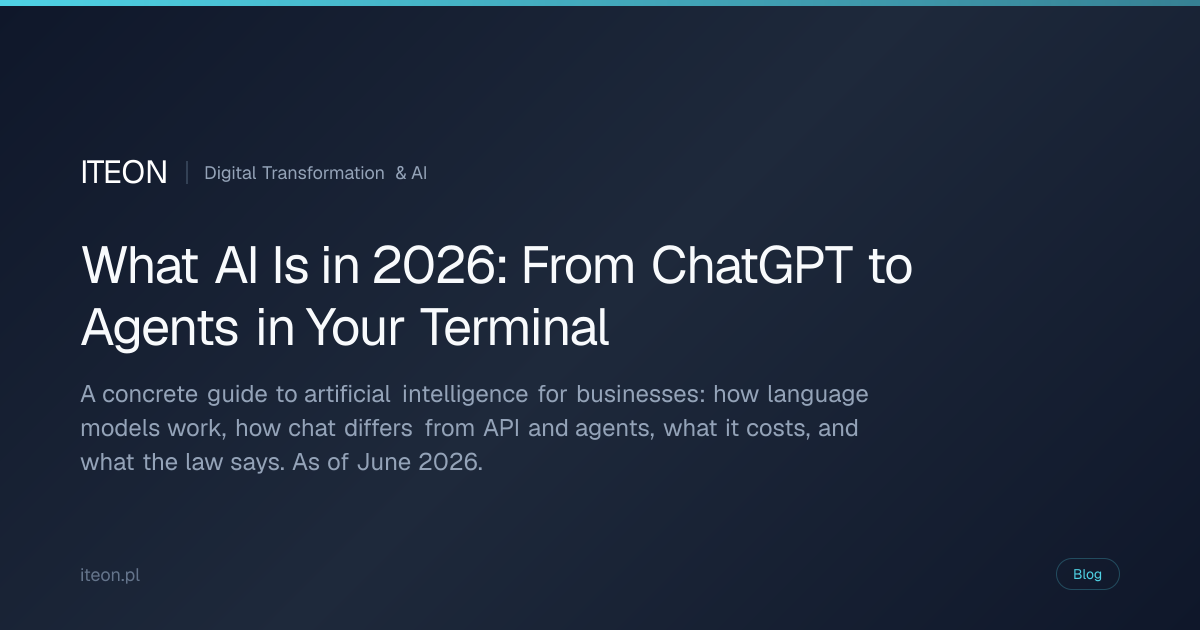 What AI is in 2026: an ITEON guide for businesses